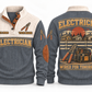 Electrician ELC03 sports sweatshirt grey, front and back with flat printed artwork