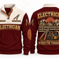 Electrician ELC03 sports sweatshirt jujube-red, front and back with flat printed artwork