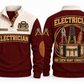 Electrician ELC05 sports sweatshirt jujube-red, front and back with flat printed artwork