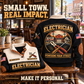 ELC06 Electrician personalized sports sweatshirt square Facebook advertisement with flat printed artwork