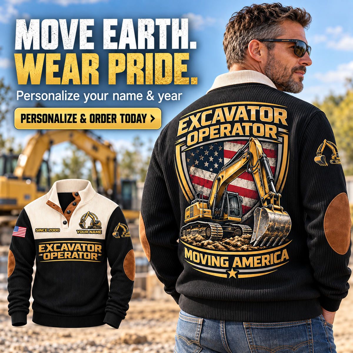 EXC01 personalized sports sweatshirt square advertisement