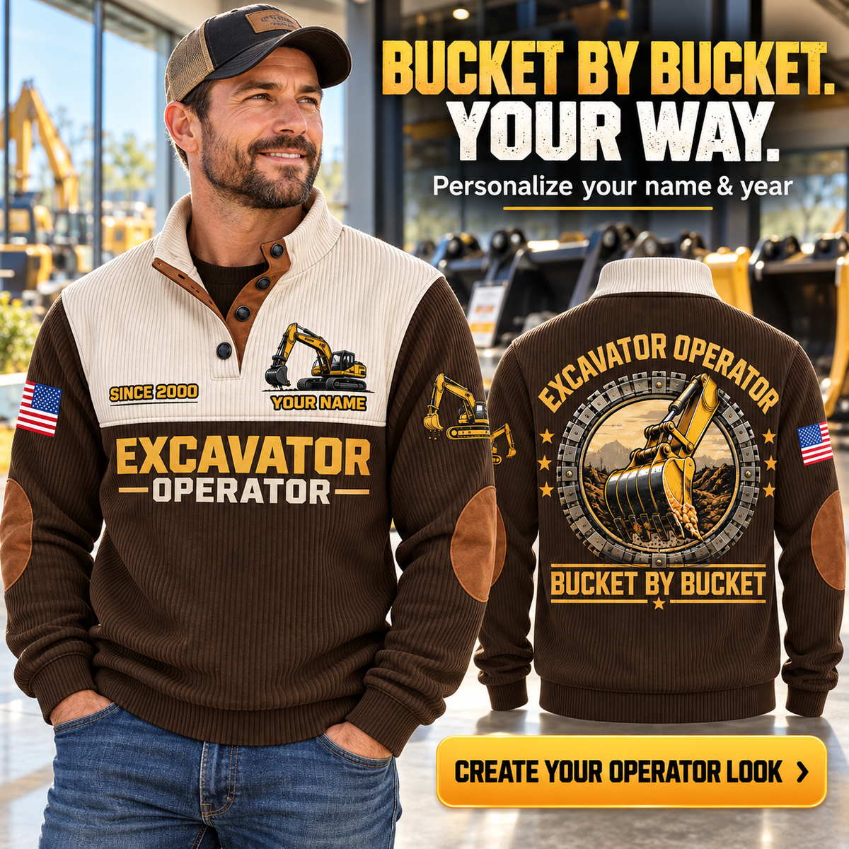 EXC02 personalized sports sweatshirt square advertisement