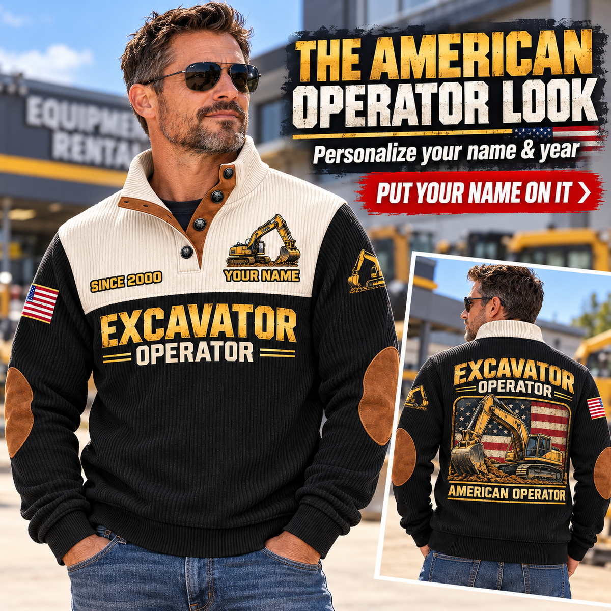 EXC06 personalized sports sweatshirt square advertisement