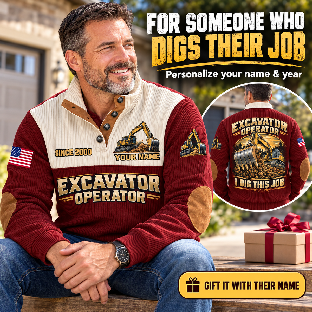 EXC09 personalized sports sweatshirt square advertisement