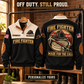 Fire Fighter Made for the Call black personalized sports sweatshirt, front and back, off-duty pride