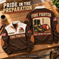 Fire Fighter Ready Before the Alarm brown personalized sports sweatshirt, preparation pride