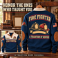 Fire Fighter Tradition of Service navy personalized sports sweatshirt, mentor and heritage gift