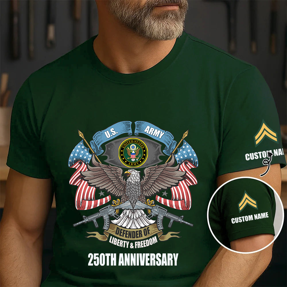 Army Division - Personalized Name US Soldier/ Veteran T-Shirt - 1776384002
