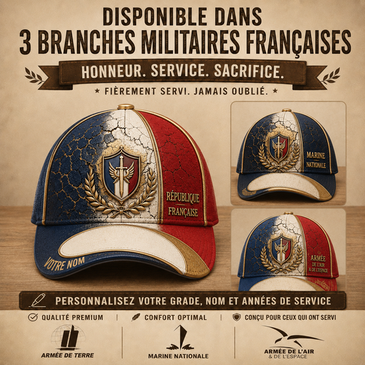Personalized Name France Soldier/Veterans All Over Printed Baseball Cap - QK1779667230