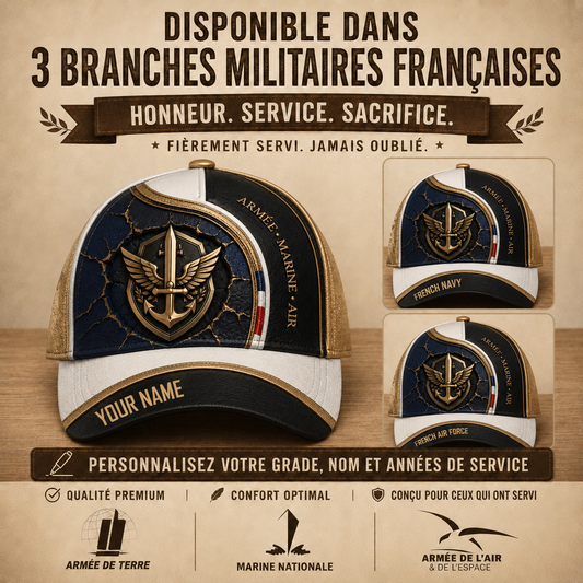 Personalized Name France Soldier/Veterans Baseball Cap - QK1779667223