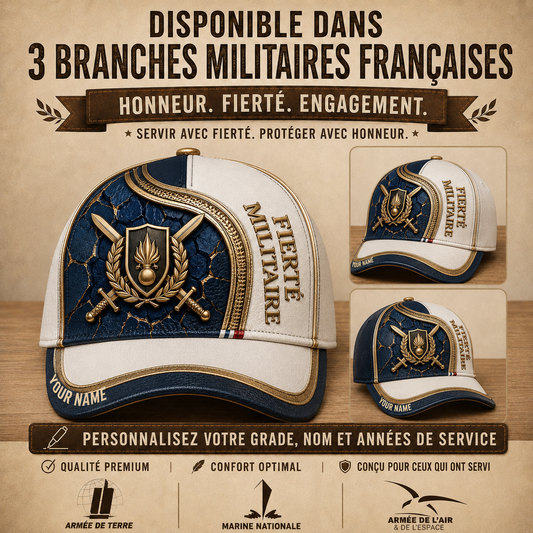 Personalized Name France Soldier/Veterans All Over Printed Baseball Cap - QK1779667227
