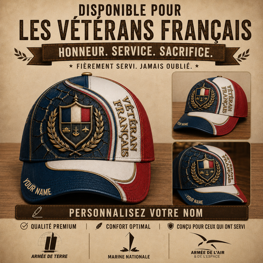 Personalized Name France Soldier/Veterans All Over Printed Baseball Cap - QK1779667225