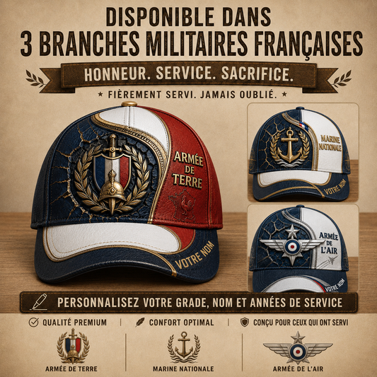 Personalized Name France Soldier/Veterans Baseball Cap - QK1779667224