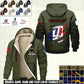 Personalized France Soldier/ Veteran With Name And Rank Hoodie Zip Velvet Coat - 17367264