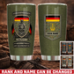 Personalized Germany Veteran/ Soldier With Rank And Name Camo Tumbler - 17727552