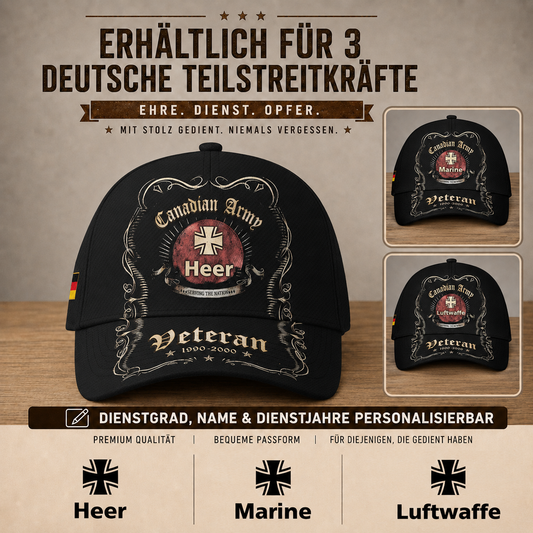 Personalized Name, Year & Rank Germany Soldier/Veterans Baseball Cap - 1759795208