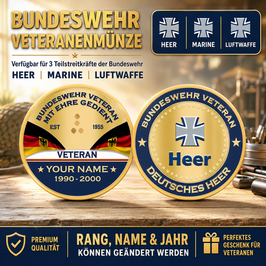 Personalized Germany Veteran/ Soldier With Rank, Name And Year Challenge Coin - 17731008