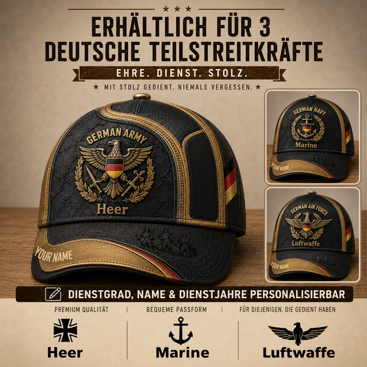 Personalized Name Germany Soldier/Veterans All Over Printed Baseball Cap - QK1779667216