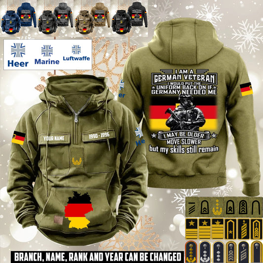 Personalized Germany Soldier/Veteran Vintage Hoodie All Over Printed - 1760313603