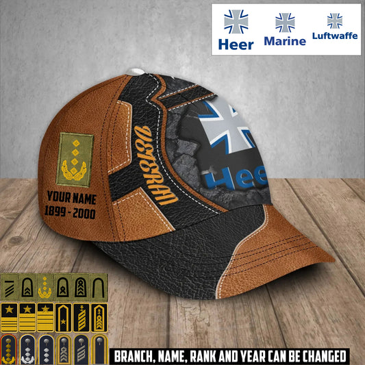 Personalized Rank, Year And Name Germany Soldier/Veterans Baseball Cap - 17373312