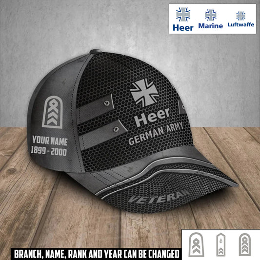 Personalized Rank, Year And Name Germany Soldier/Veterans Baseball Cap - 17386272