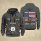 Navy Badge - Personalized US Soldier/ Veteran With Name And Rank Zip Hoodie Multicolor - 17044128