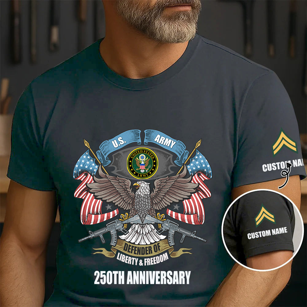 Army Division - Personalized Name US Soldier/ Veteran T-Shirt - 1776384002