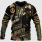 Personalized Australia Soldier/Veteran Zip Hoodie All Over Printed - Tony Blake