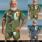 Personalized Ireland Soldier/ Veteran Camo With Rank Combo Hawaii Shirt + Short 3D Printed - 16989696