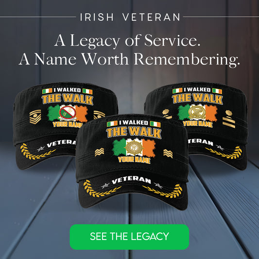 Personalized Ireland Soldier/ Veteran With Name And Rank Military Cap - 17500320