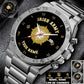 Personalized Ireland Soldier/ Veteran With Name And Rank Gentleman Stainless Steel Watch - 17388864