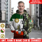 Personalized Ireland Soldier/Veteran Camo with Name and Rank Hoodie All Over Printed - 17616096