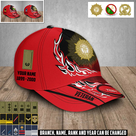 Personalized Rank, Year And Name Ireland Soldier/Veterans Baseball Cap - 17371584
