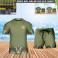 Personalized Ireland Soldier/ Veteran Camo With Name, Year And Rank Combo T-Shirt + Short 3D Printed  - 17407872