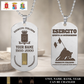 Personalized Italy Soldier/Veteran with Rank, Name & Year Dog Tag Necklace - 17657568