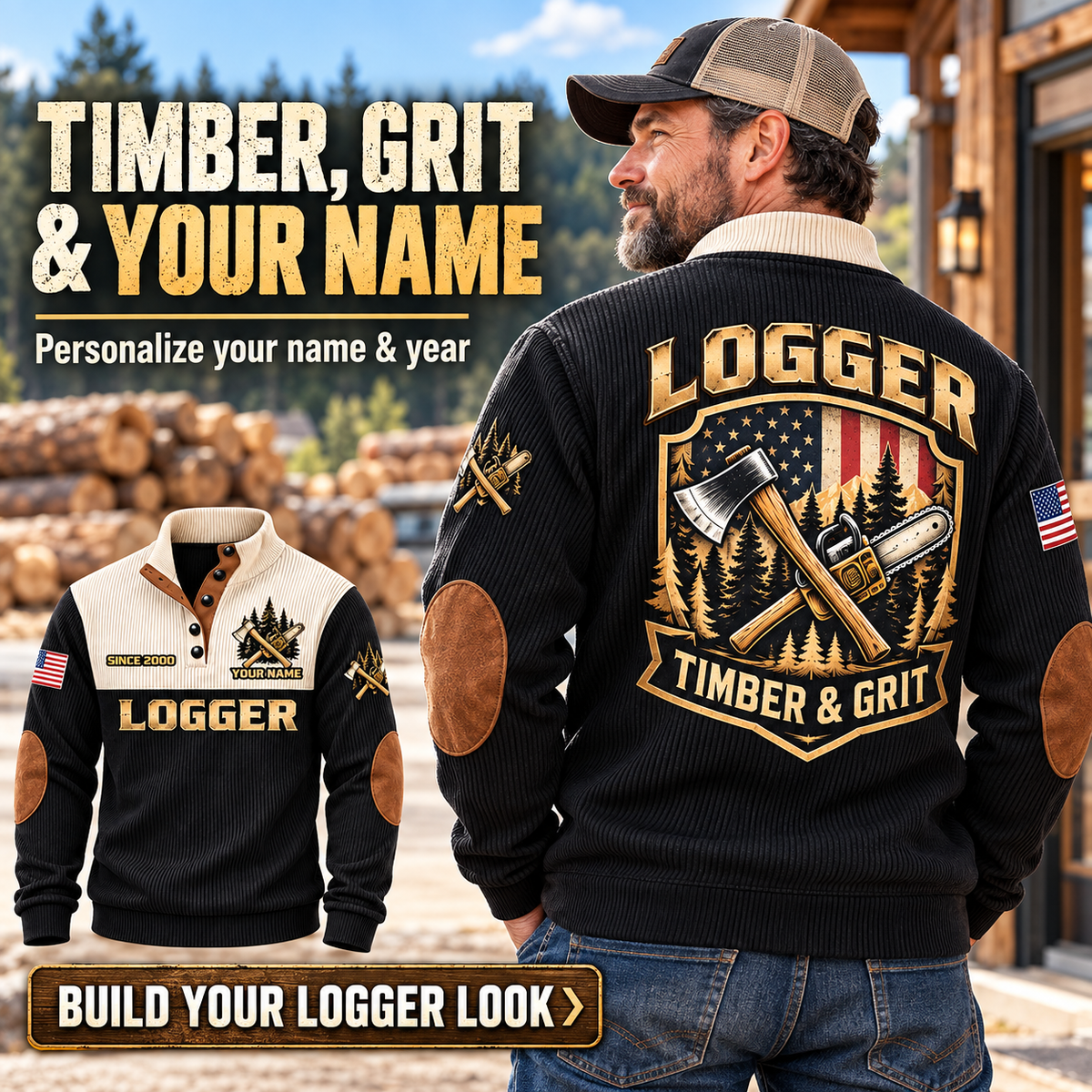 LOG01 personalized sports sweatshirt square advertisement