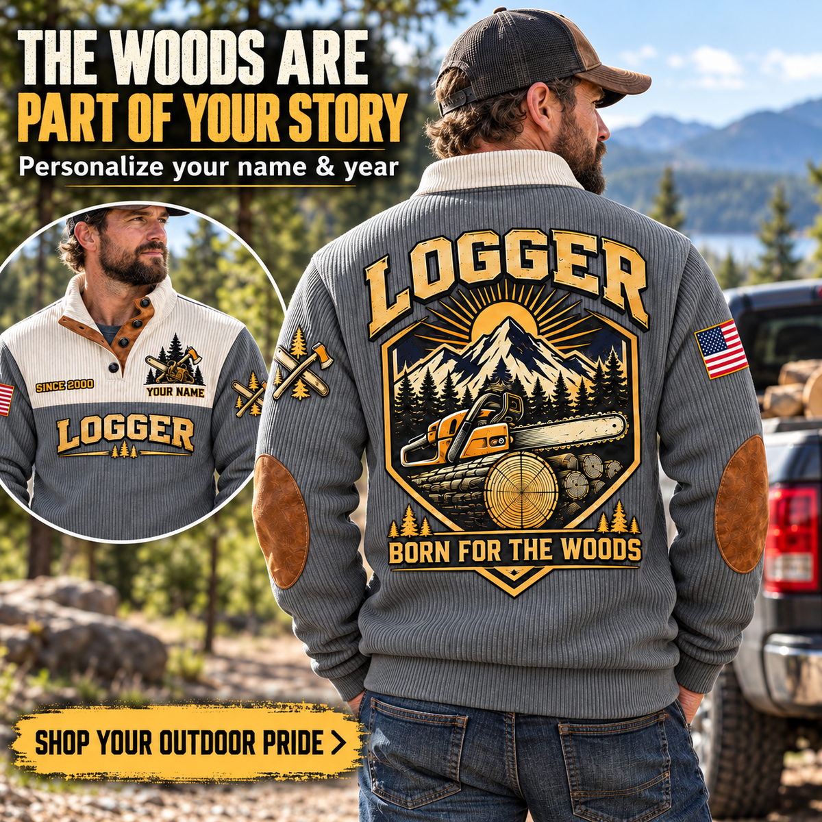 LOG03 personalized sports sweatshirt square advertisement