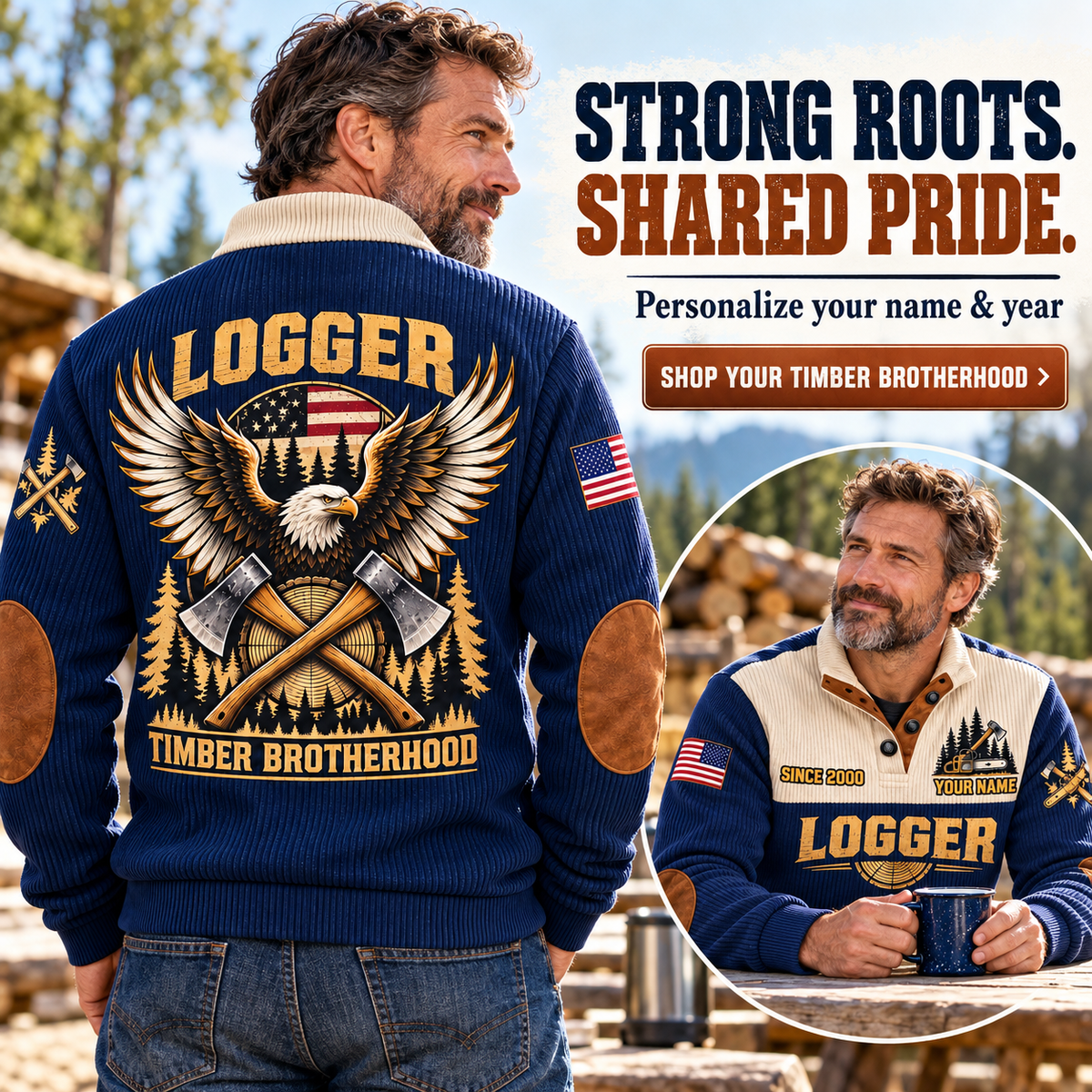 LOG05 personalized sports sweatshirt square advertisement