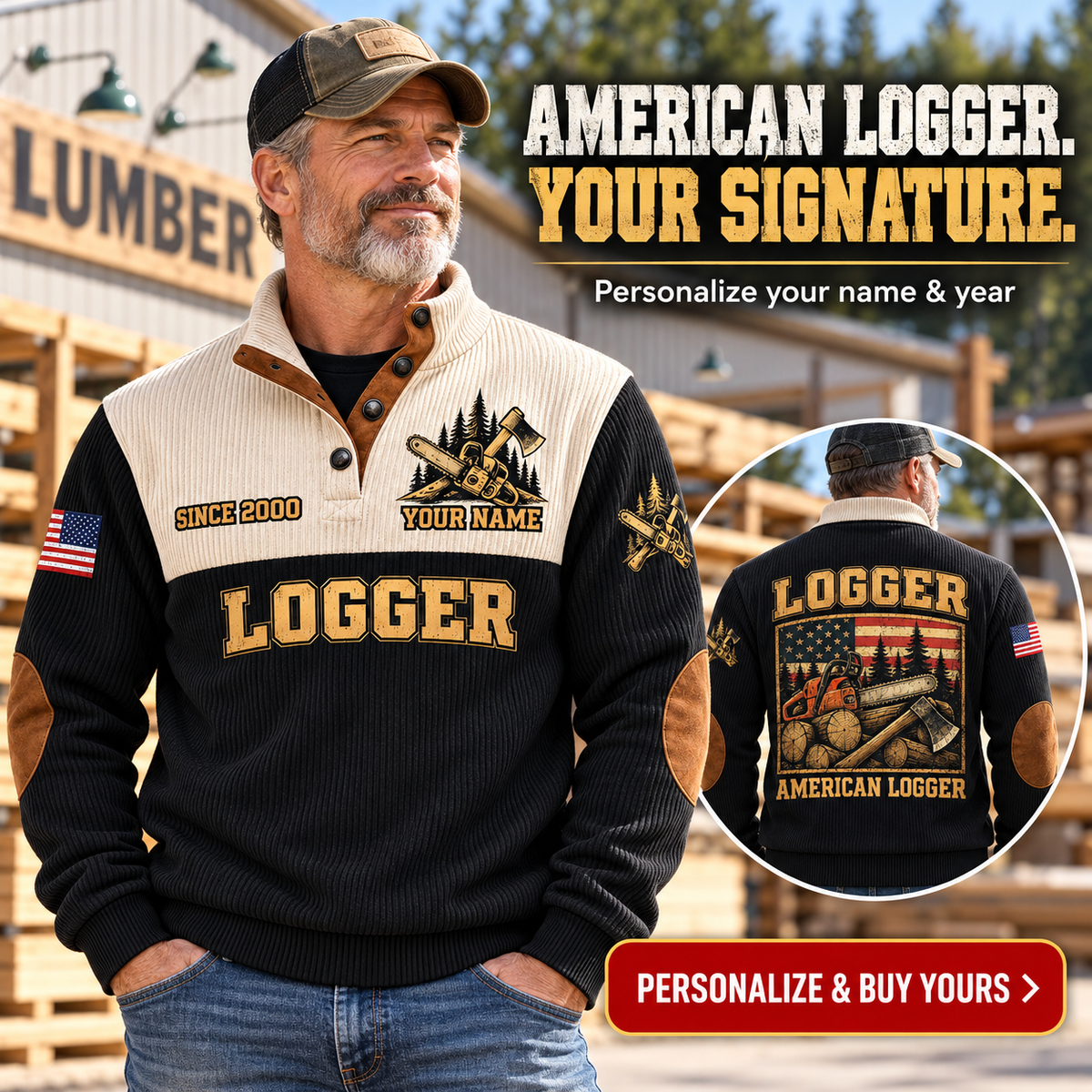 LOG06 personalized sports sweatshirt square advertisement