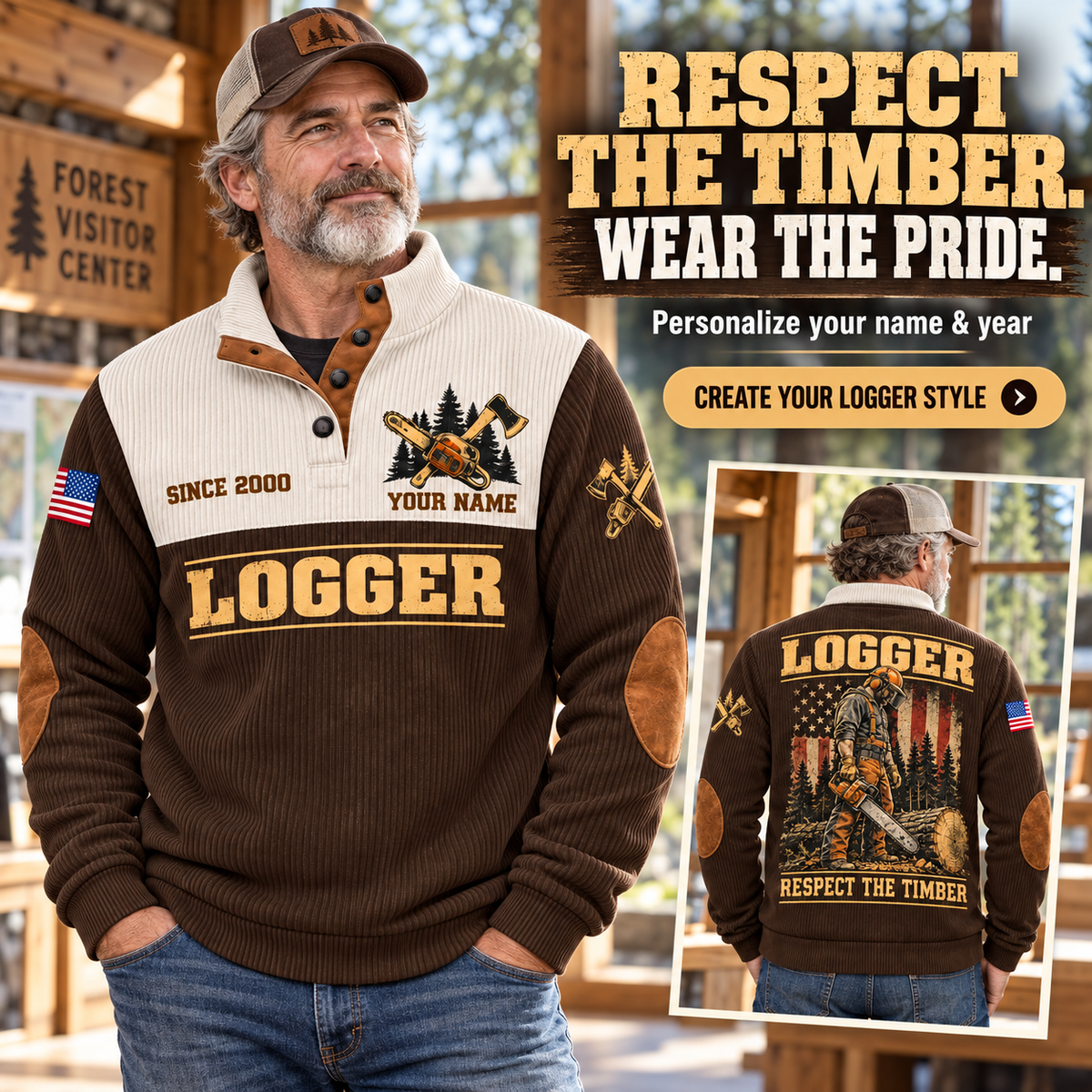 LOG07 personalized sports sweatshirt square advertisement