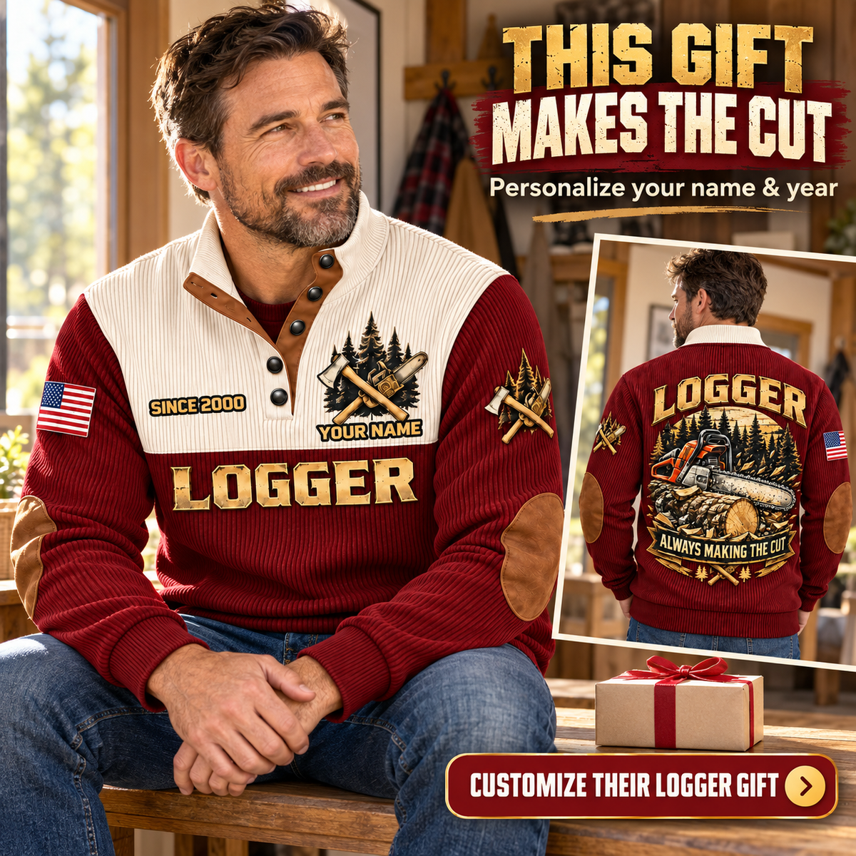LOG09 personalized sports sweatshirt square advertisement