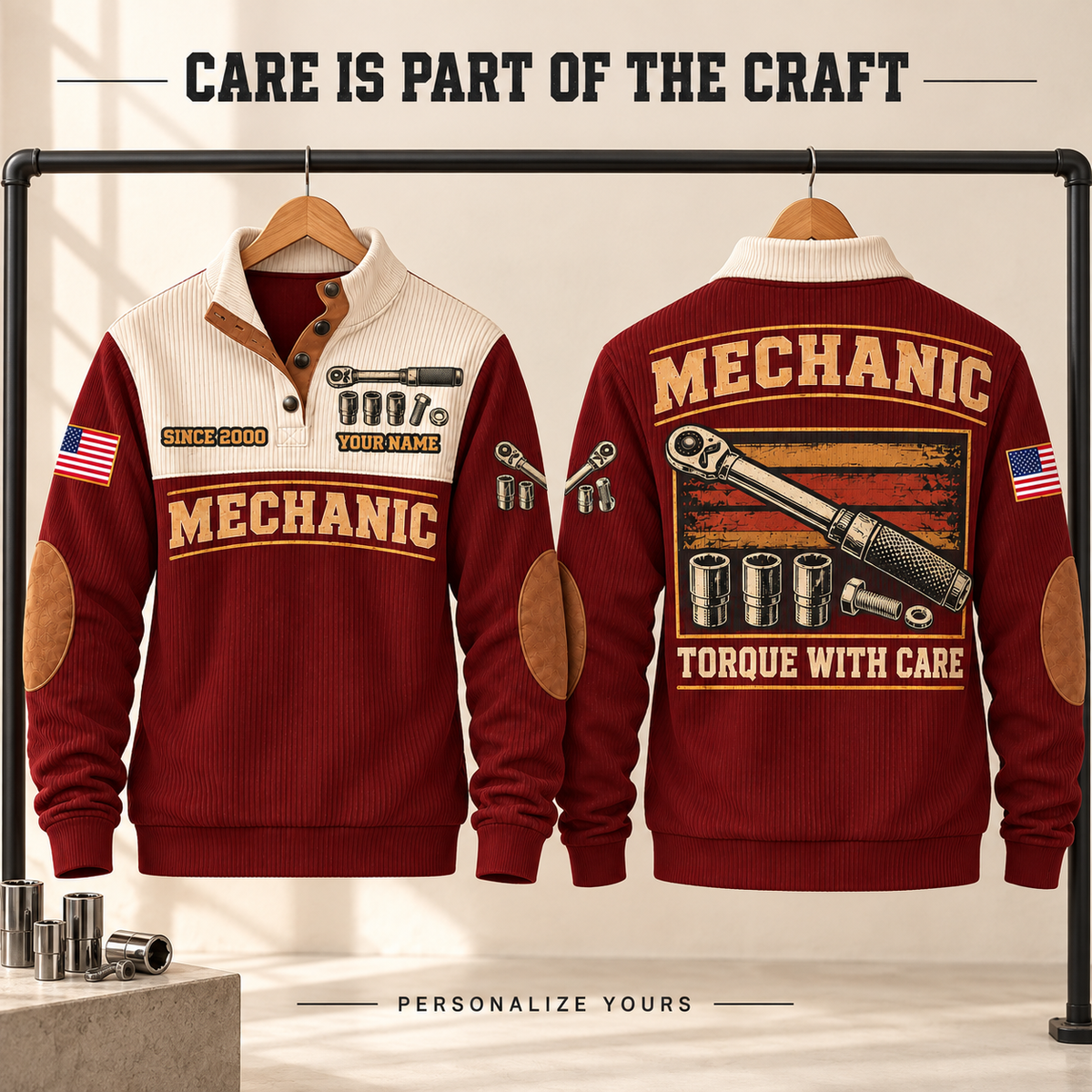 MEC04 personalized mechanic sweatshirt square ad