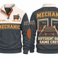 Mechanic MEC05 sports sweatshirt grey, front and back with flat printed artwork