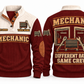 Mechanic MEC05 sports sweatshirt jujube-red, front and back with flat printed artwork