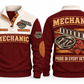 Mechanic MEC07 sports sweatshirt jujube-red, front and back with flat printed artwork