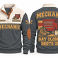 Mechanic MEC08 sports sweatshirt grey, front and back with flat printed artwork