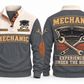 Mechanic MEC10 sports sweatshirt grey, front and back with flat printed artwork