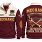 Mechanic MEC10 sports sweatshirt jujube-red, front and back with flat printed artwork