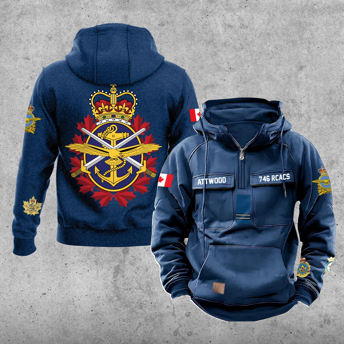 Canada Soldier/Veteran Vintage Hoodie All Over Printed