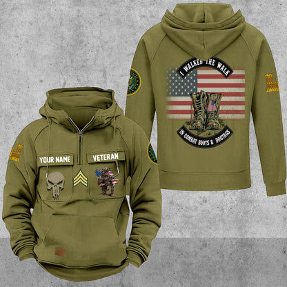 Army Branch - Personalized US Soldier/ Veteran Vintage Hoodie All Over Printed - 17494272